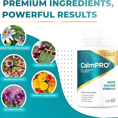 2X CalmPro 5 Nerve Calming Formula Supplement Calm Pro 5 Fast Ship 60 Capsules~ - Picture 6 of 11