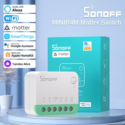 SONOFF MINIR4M Mini Wifi Matter Switch Smart Home ESP32 Chip Detach Relay Works