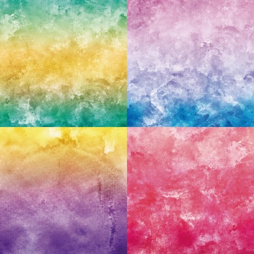 Acuarelas arco iris degradados álbum de recortes tarjeta diario papel artesanal - Imagen 3 de 5