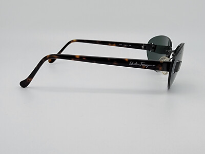 Salvatore Ferragamo 1014 512/71 Tortoise Frame Green Lens Rimless Sunglasses Salvatore Ferragamo 1014 512/71 Tortoise Frame Green Lens  main image 4