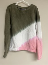 Gap Kids Girls Green Pink and White Sweatshirt Size M 8