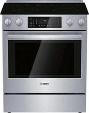 Bosch Touch Control Warming Zone Slide-In 30" 800 Series Electric Range HEI8056U