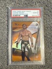 2020 Topps WWE Finest Austin Theory Orange Refractor /50 PSA 10