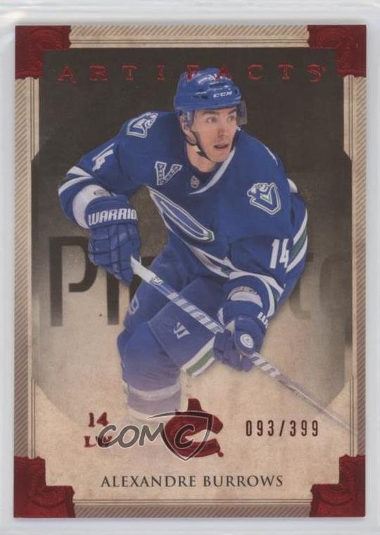 2013-14 Upper Deck Artifacts Ruby 93/399 Alexandre Burrows #5 xp6