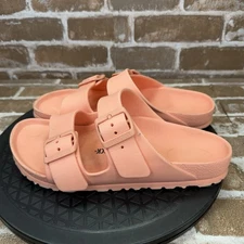 Birkenstock Arizona EVA Sandals Coral Pink Rubber EU37 Womens US Size 6 Narrow
