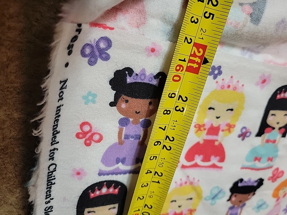 SUPER SNUGGLE FLANNEL FABRIC PRINCESSES JOANN 24" Hard To Find - Image 3 of 3