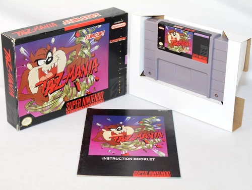 Taz-Mania SNES Super Nintendo Complete CIB! Very Good Condition! NICE!
