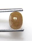 2.43 cts Big Oval Shape Smiley Yellow Color Rose Cut Diamond 8.24x6.45x4.84 MM