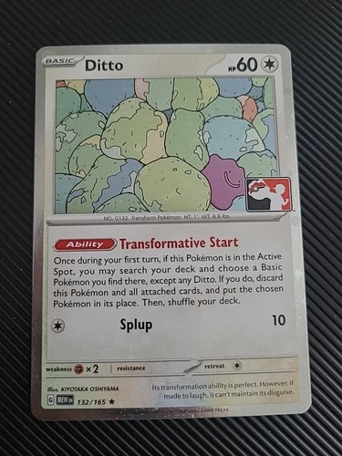 Ditto 132/165 Play! Pokemon Prize Pack Cosmo Holo 151 - NM