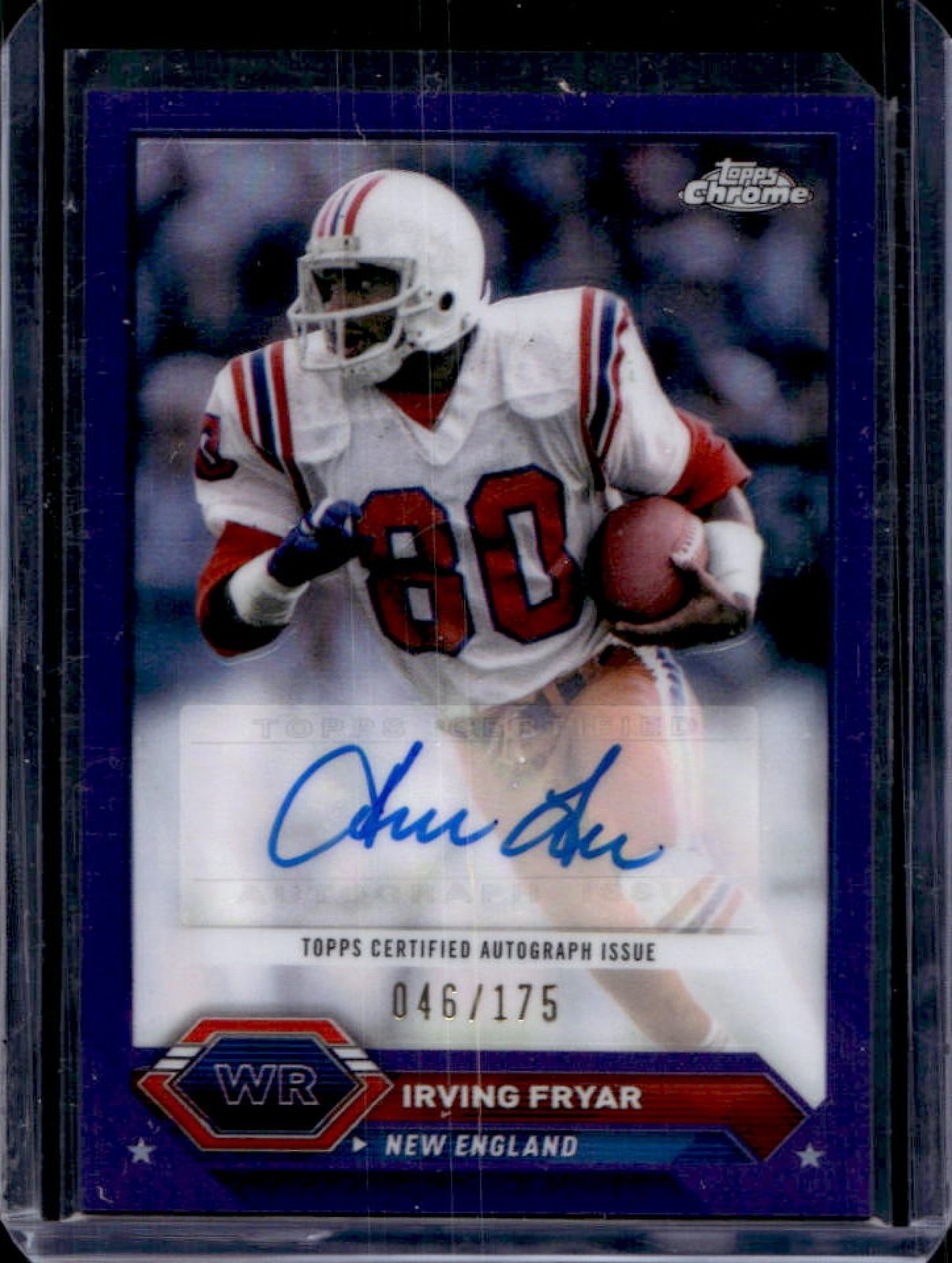2023 Topps Composite Irving Fryar Chrome Auto Purple Refractor #46/175 Patriots