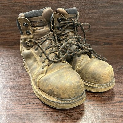 Danner Men's Steel Yard 6'' Work Boots Size10.5 D Brown Leather Wedge Sole Hiking