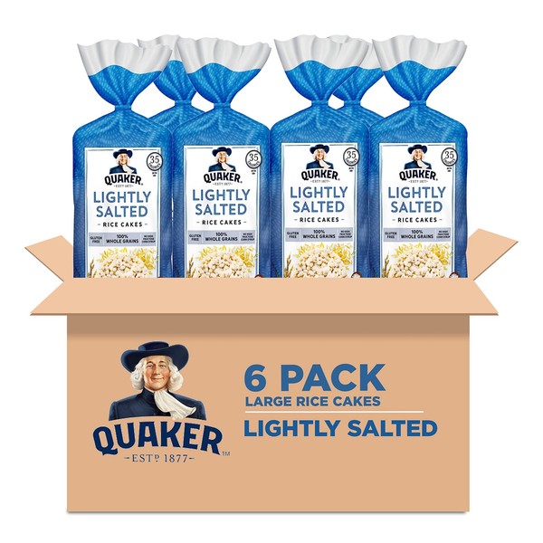Pasteles de arroz grandes Quaker ligeramente salados paquete de 6