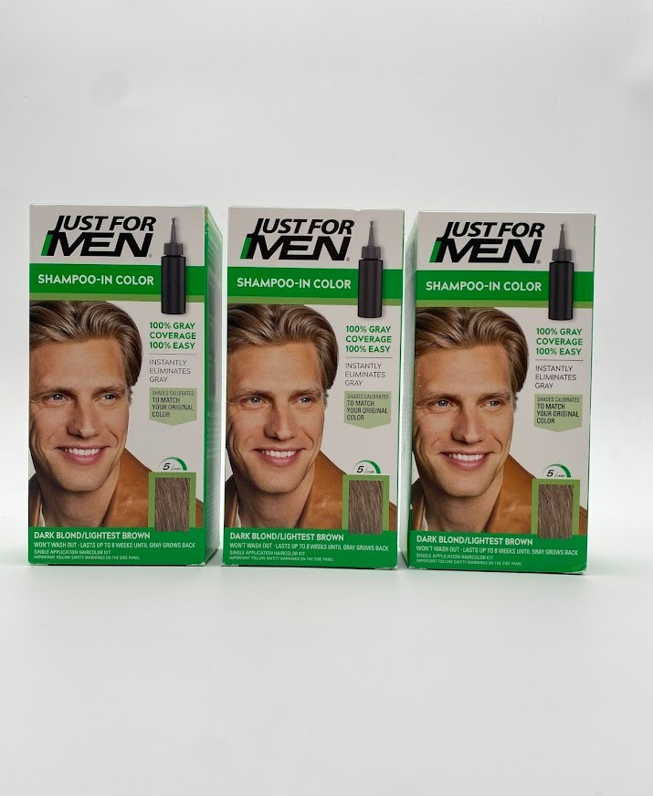 Dark Blond Lightest Brown 100% Gray X3
