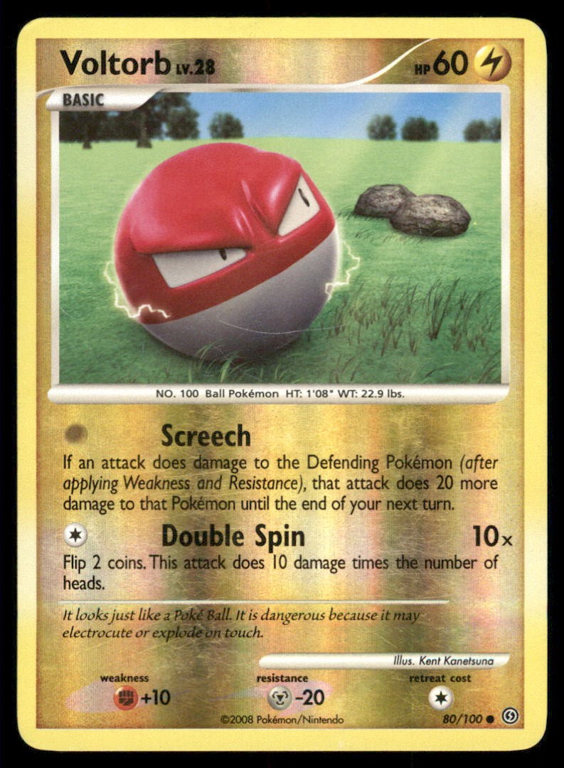 Voltorb 80/100 Stormfront Pokemon Card Reverse Holo