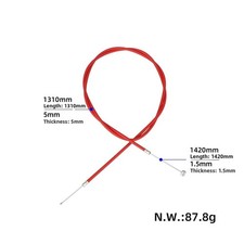 Front Rear Brake Cable Set Compatible with For 9 inch Max G3 and F3 Scooters