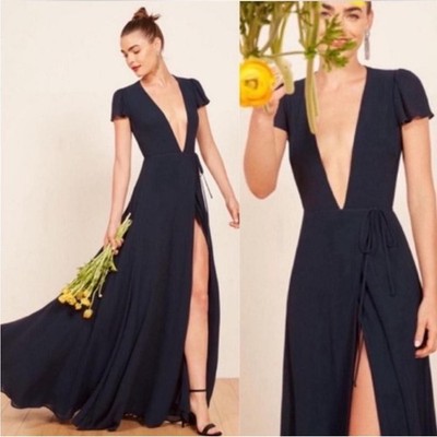 Reformation Rosey Wrap Maxi Dress