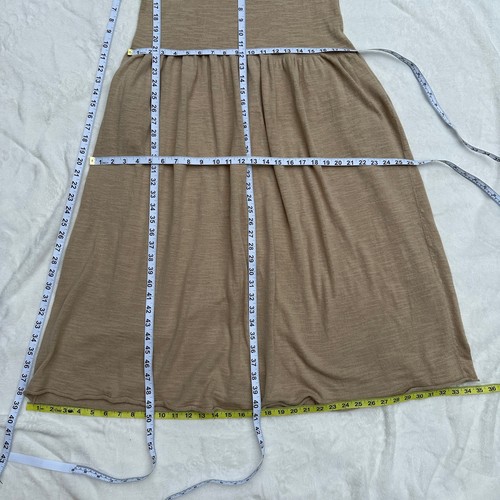 Lauren Manoogian Tier Drop-Waist Knitted Cotton Slip Dress Size 1 Small Greige - Picture 15 of 22