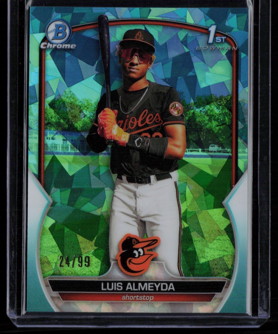 LUIS ALMEYDA 2023 BOWMAN CHROME AQUA SAPPHIRE PROSPECTS 1ST BOWMAN 24/99