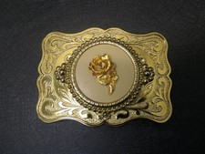 Gold Rose Decorative Belt Buckle