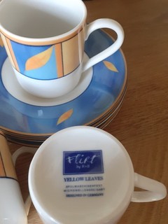 Espressotassen Mokka UT Konvolut Flirt by Ritzenhoff Breker YELLOW LEAVES neuw.