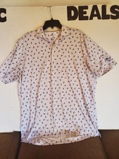 Johnnie-O Golf Polo Size XL All Over Logos Print Navy White Performance