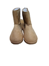 Old Navy Girls Boots Size 5Y Faux Suede Faux Fur Brown/Tan Winter Boots NWT