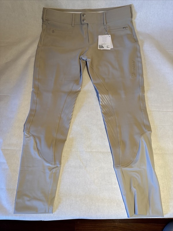 NWT Samshield Chloe Knee Grip Patch Breech size 34 US 44 FR, Beige Sand New