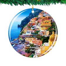Weekino Italy Amalfi Christmas Ornament City Travel Souvenir Double Sided