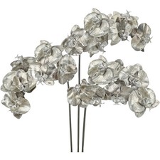 Künstliche Orchideen Stiele 3er Set 80 cm Glitzernde Phalaenopsis Dekoblumen ...