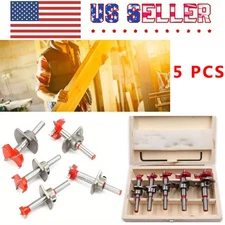 5pcs Forstner Woodworking Drill Bit Set Boring Hole Saw Cutter Wood Tools 15-35m