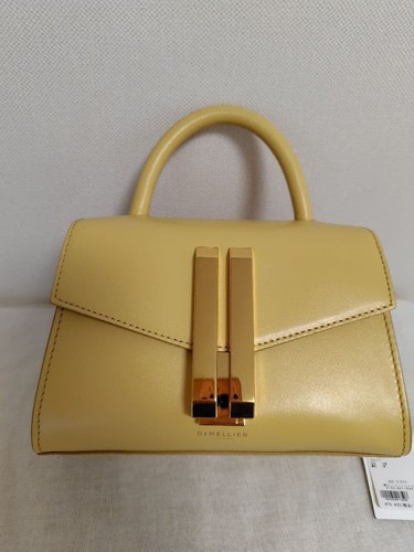 DeMellier Montreal Beige Leather Bag w/ Strap & Dust Bag Top Handle Crossbody