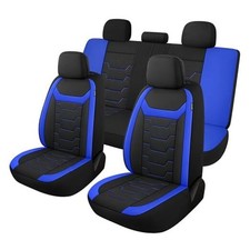 Breathable Car Seat Covers Full Seats,3D Air Mesh Cloth Full Set Black/Blue