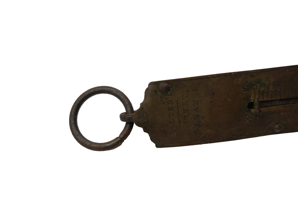 vintage SALTER'S POCKET BALANCE PATENT peson ancien 15 kg - Photo 2/4