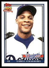 Darryl Strawberry 1991 Topps Traded #114T Dodgers MLB READ FREE SHIPPING