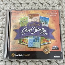 Hallmark Card Studio Deluxe 2004 PC 2 CD Set Sierra Home Computer Software