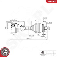 Esen SKV Antriebswelle Gelenkwelle FüR VW Passat Variant 3B6 3B5 3B3 3B2 Audi