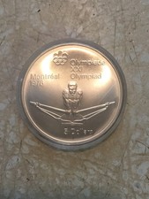 1974 Canada Olympiad XXI Montreal 1976 .925 Silver 5 Dollars***BU***