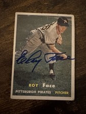 1957 Topps ELROY FACE Autographed Signed Baseball Card #166 Pittsburgh Pirates