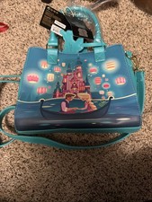 Bolso Bandolera Loungefly Disney Enredado Castillo Rapunzel Brilla en la Oscuridad