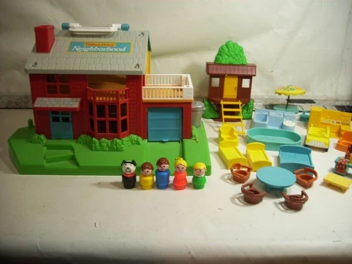 Vintage Fisher Price #2551 Little People NEIGHBORHOOD EXTRAS toy figure lot