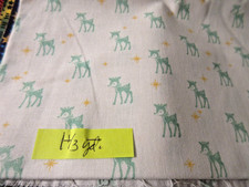 Riley Blake Designs COZY CHRISTMAS White Reindeer Print C5364 1 1/3 Yds