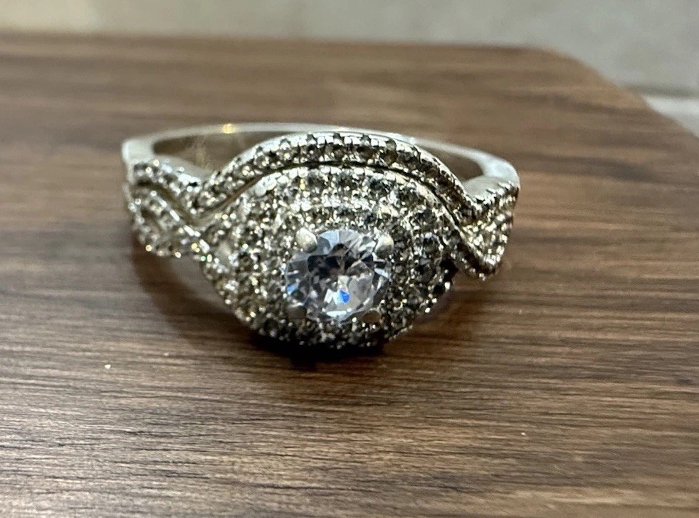 925 Sterling Silver Eternity Stackable Ring Garne… - image 3