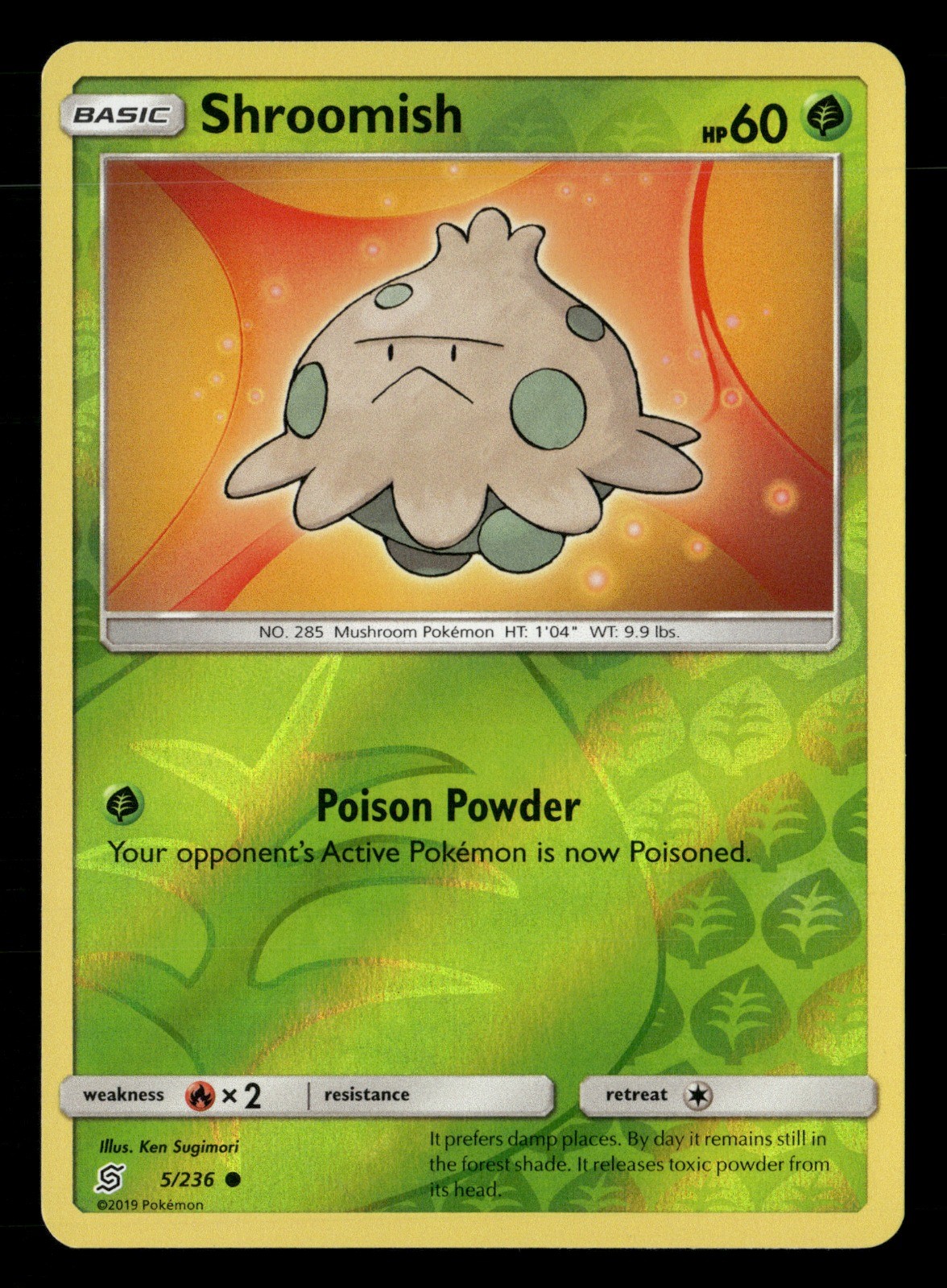 Shroomish Reverse Holo SM - Unified Minds 5/236 LP Pokémon TCG