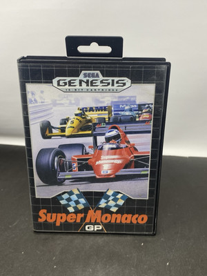 Super Monaco GP Original Release (Sega Genesis 1990) No Manual w/Hang Tab