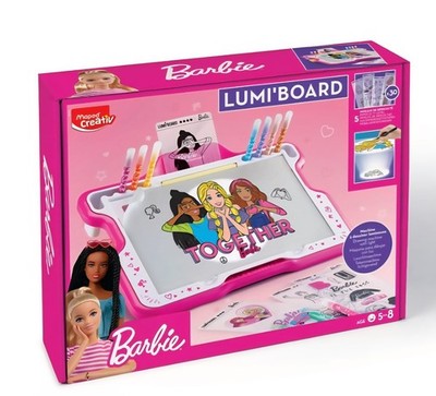 kids Maped Barbie Light Board Drawing Station Rare holiday birthday gift girls