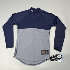 Easton Skinz Bio-Dri Short Sleeve Compression Shirt Mens L Gray Blue USA Made