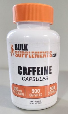 Bulk Supplements Caffeine 100Mg Capsules 500 Count