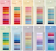 2000Pcs Sticky Tabs with Ruler, 10 Pack Index Tabs, Post It Large 