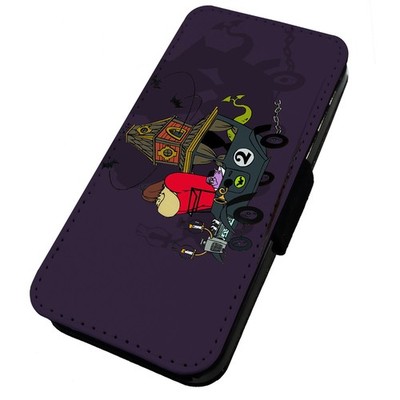 Bedruckte Flip Handyhülle iPhone, Samsung & Huawei Cartoon Rennwagen 02