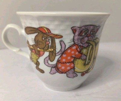 Rare Vintage Thun Czech Republic Tea Cup Mug - Animal Circus